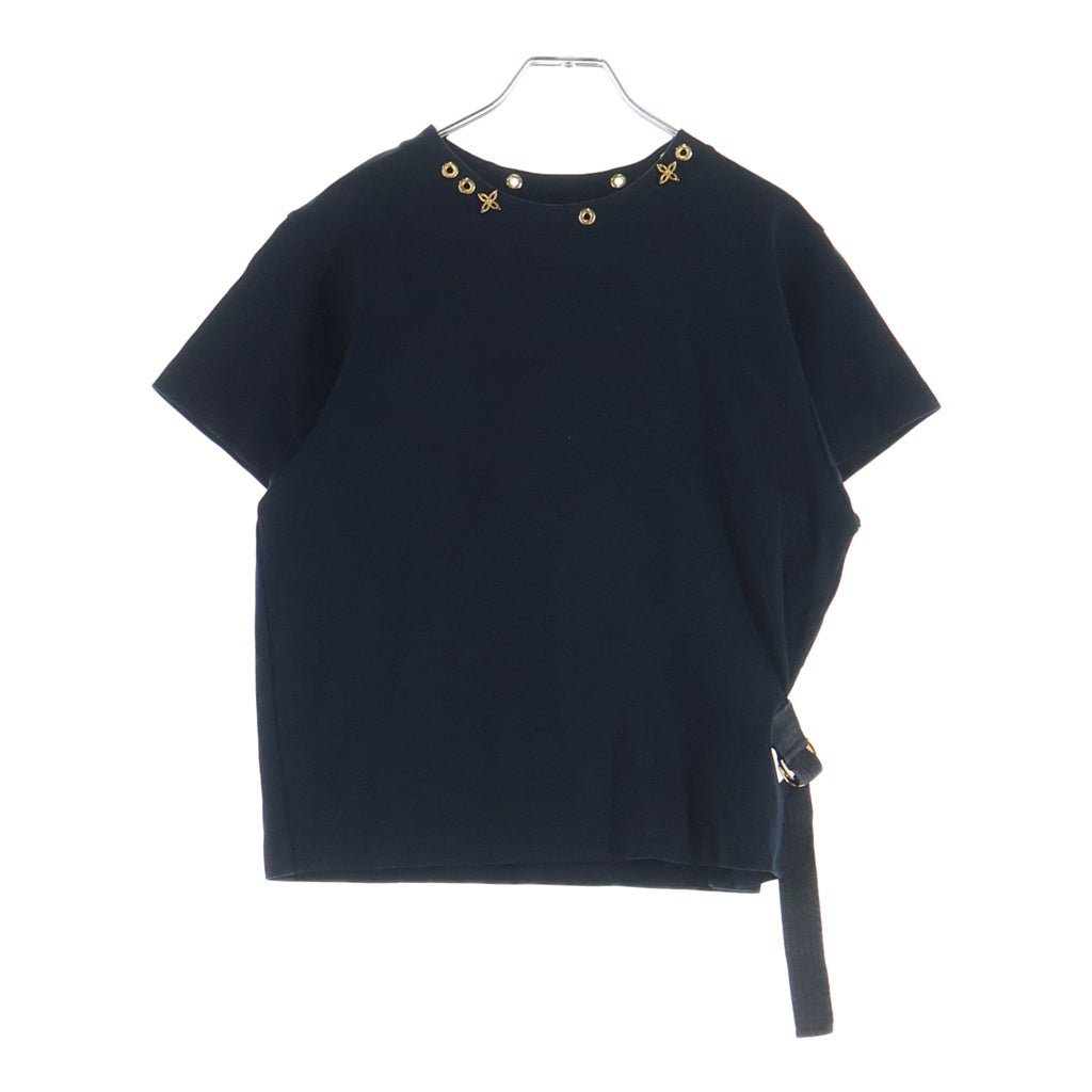 LOUIS VUITTON(ルイヴィトン) 19SS サイドストラップ 半袖Tシャツ カットソー ブラック RW191W JG2 FGTS03 レディース