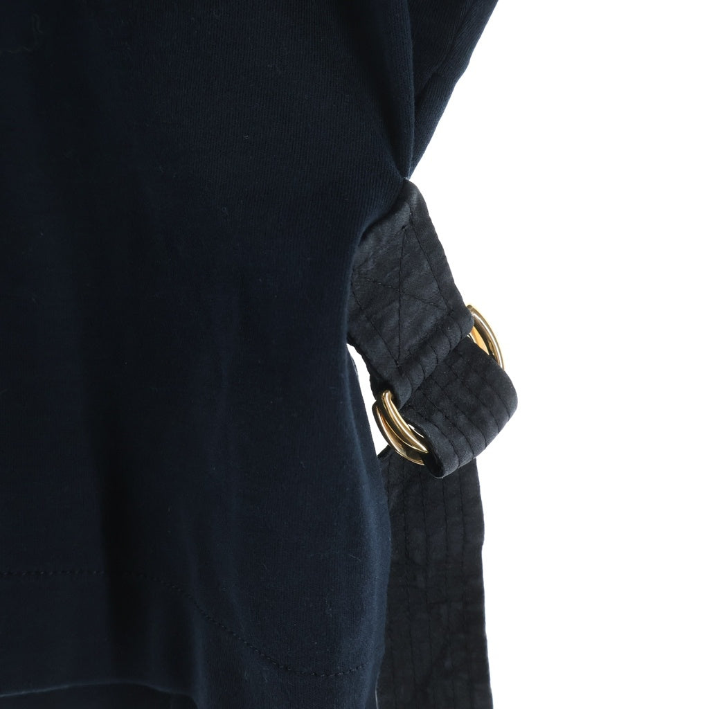 LOUIS VUITTON(ルイヴィトン) 19SS サイドストラップ 半袖Tシャツ カットソー ブラック RW191W JG2 FGTS03 レディース