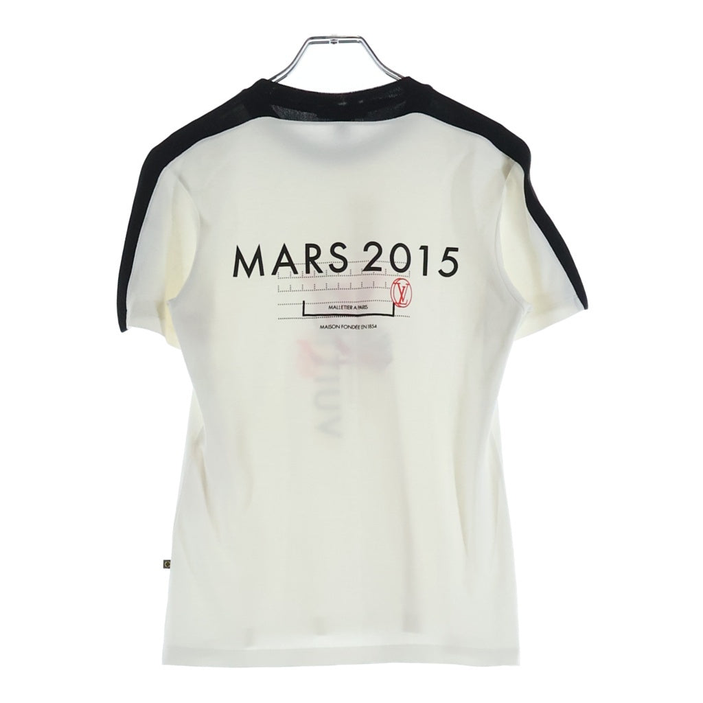 LOUIS VUITTON(ルイヴィトン) 15AW ロゴプリント 半袖Tシャツ カットソー ホワイト/ブラック RW152B F8T S09QG2 レディース