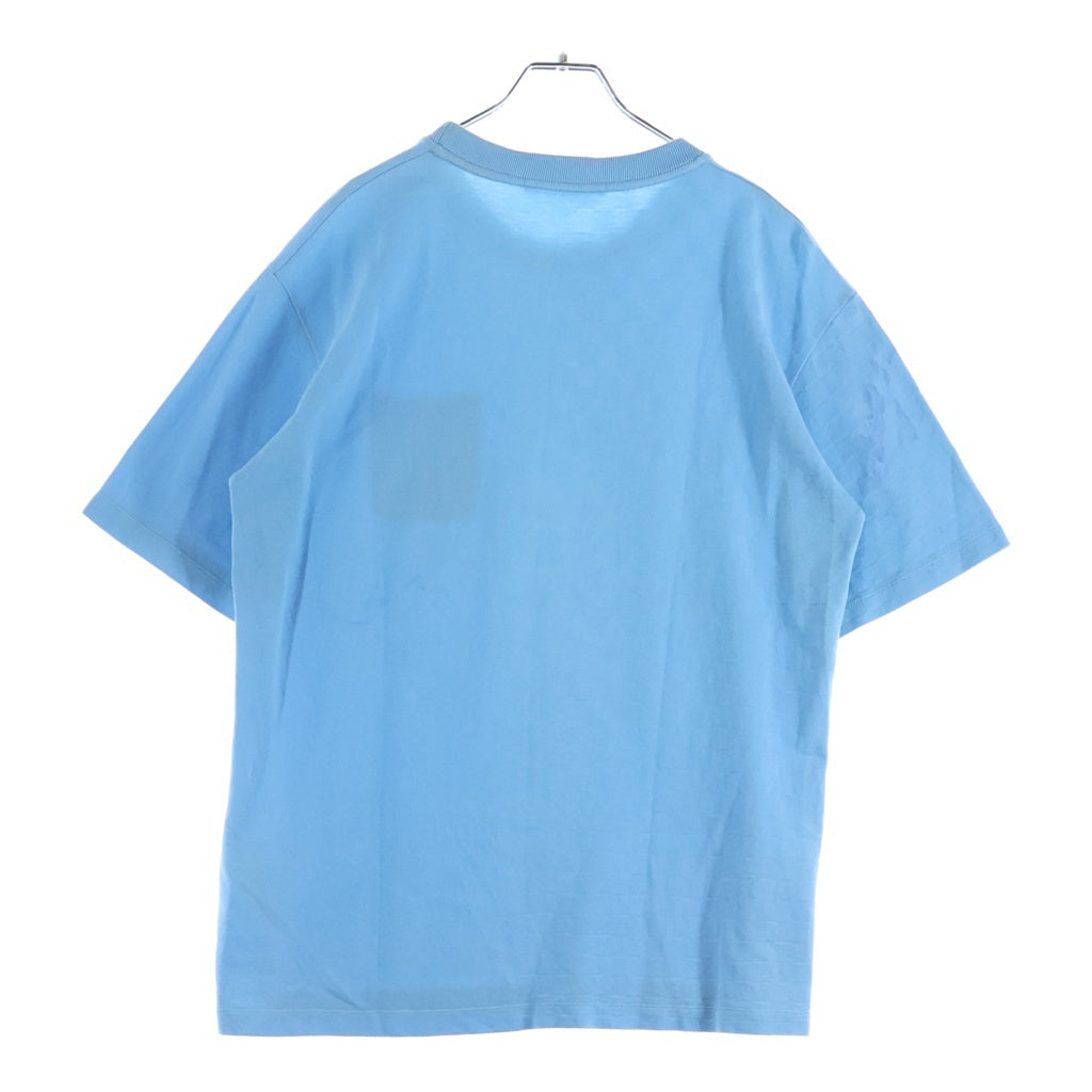 LOUIS VUITTON(ルイヴィトン) 21AW ハーフダミエ 鹿の子 クルーネック 半袖Tシャツ カットソー ライトブルー RM212Q VHI HJY40W