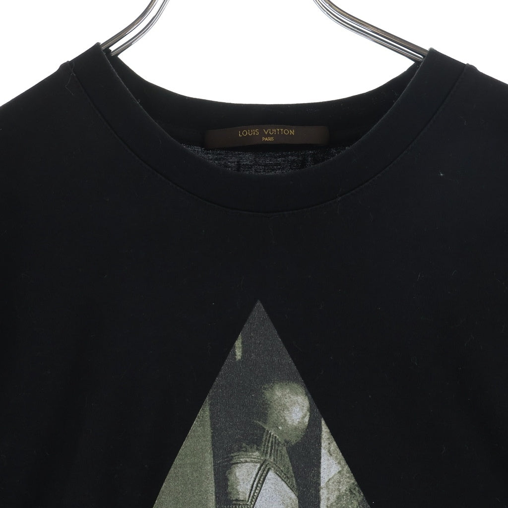 LOUIS VUITTON(ルイヴィトン) LVダイヤモンド グラフィック ロゴプリント 半袖Tシャツ カットソー ブラック RM151M H7Y14WJR3