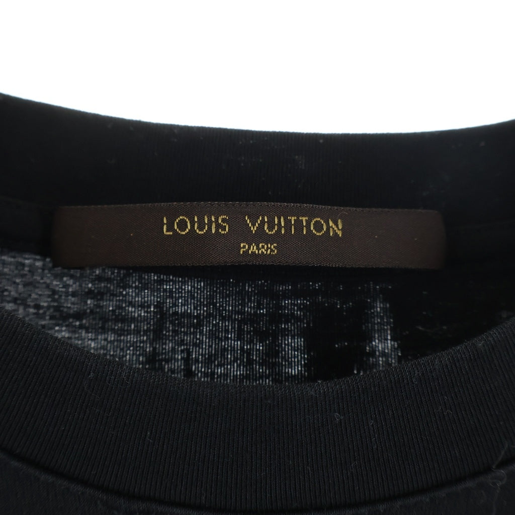 LOUIS VUITTON(ルイヴィトン) LVダイヤモンド グラフィック ロゴプリント 半袖Tシャツ カットソー ブラック RM151M H7Y14WJR3