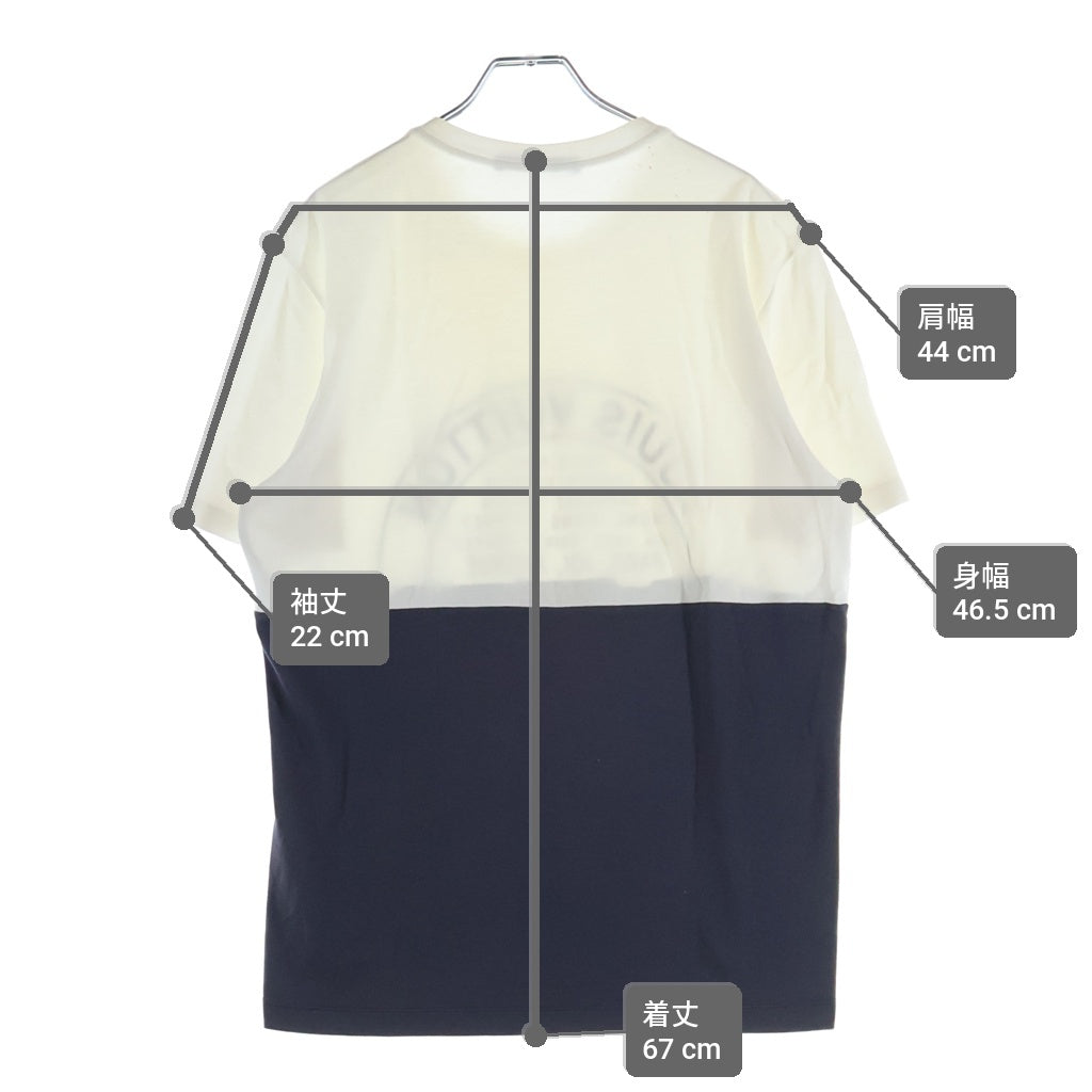 LOUIS VUITTON(ルイヴィトン) 16SS サークル ロゴプリント 半袖Tシャツ カットソー ホワイト/グレー RM161M CMS H9Y04W
