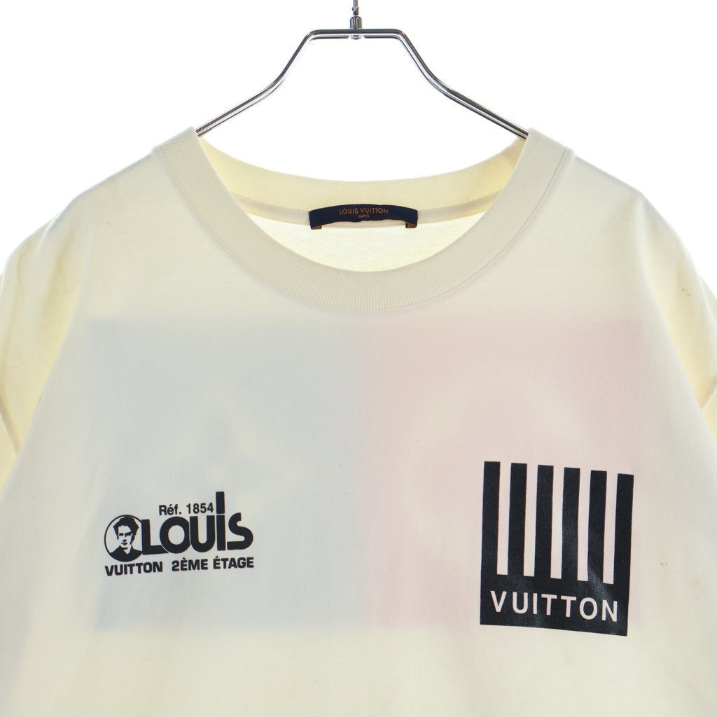 LOUIS VUITTON(ルイヴィトン) 19AW バックモノグラムフラワー プリント 半袖Tシャツ カットソー アイボリー RM192M NPL HHY07W