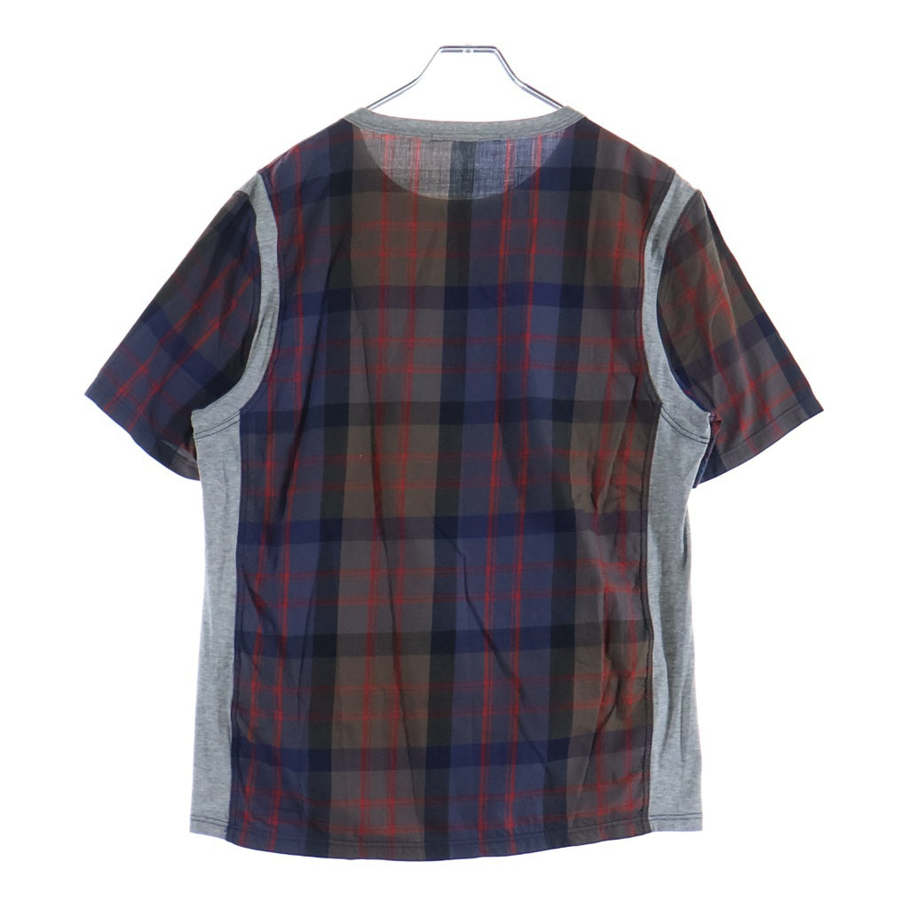 LOUIS VUITTON(ルイヴィトン) 17SS チェック総柄 半袖Tシャツ カットソー ネイビー/ブラウン RM171 AZJ HBY77W
