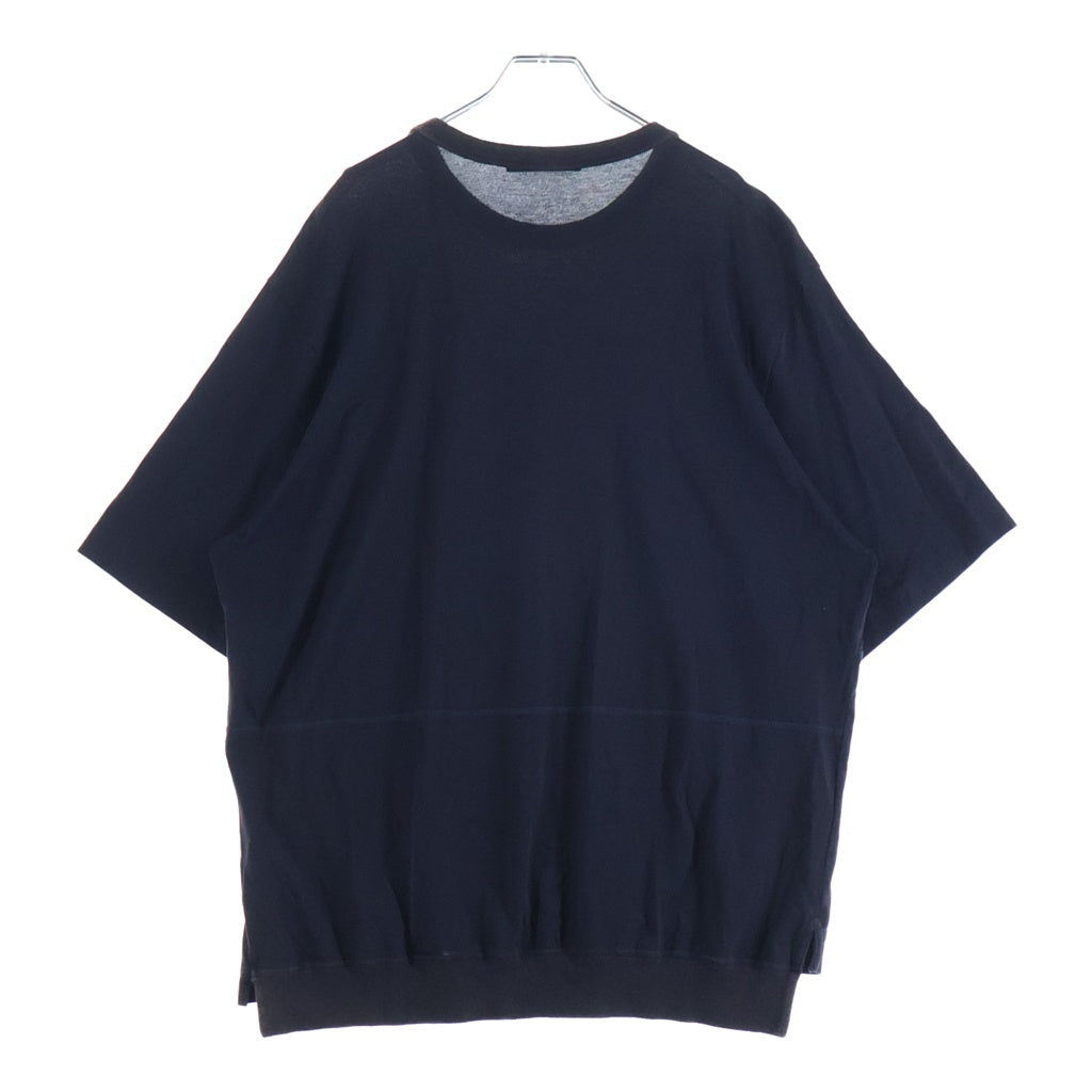 LOUIS VUITTON(ルイヴィトン) 18AW ロゴプリント パッチワーク 半袖Tシャツ カットソー ネイビー RM182M FMB HFY06W