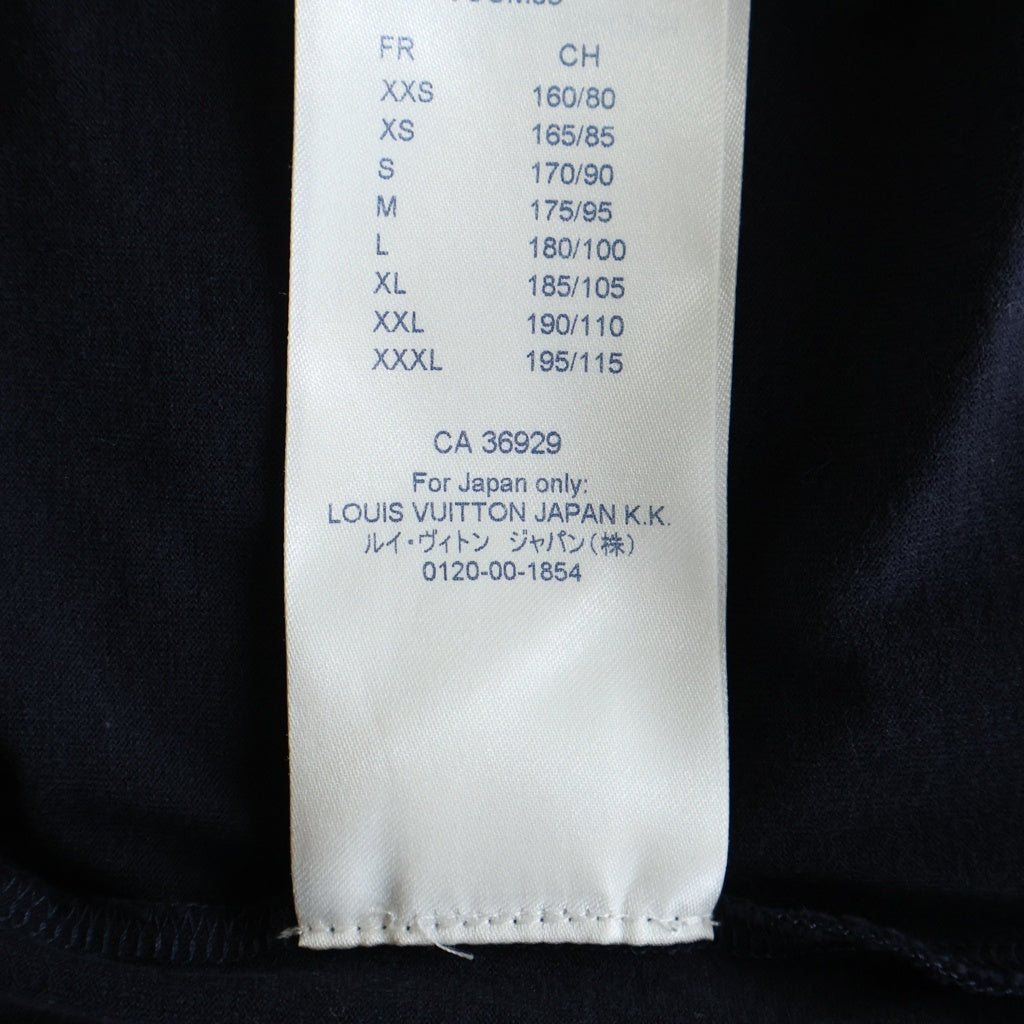 LOUIS VUITTON(ルイヴィトン) 18AW ロゴプリント パッチワーク 半袖Tシャツ カットソー ネイビー RM182M FMB HFY06W