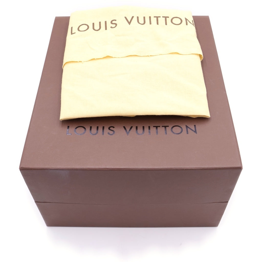 LOUIS VUITTON(ルイヴィトン) モノグラム マンハッタンPM ハンドバッグ ブラウン レザー×PVC M40026 ゴールド金具 レディース