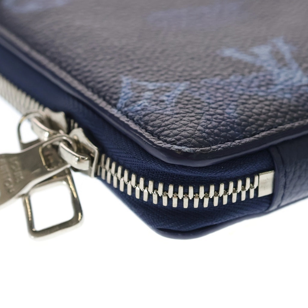 LOUIS VUITTON(ルイヴィトン) モノグラム ウォーターカラー PVCコーティングキャンバス フォンケース ポーチ ネイビー/ブルー M80466 RFID レディース