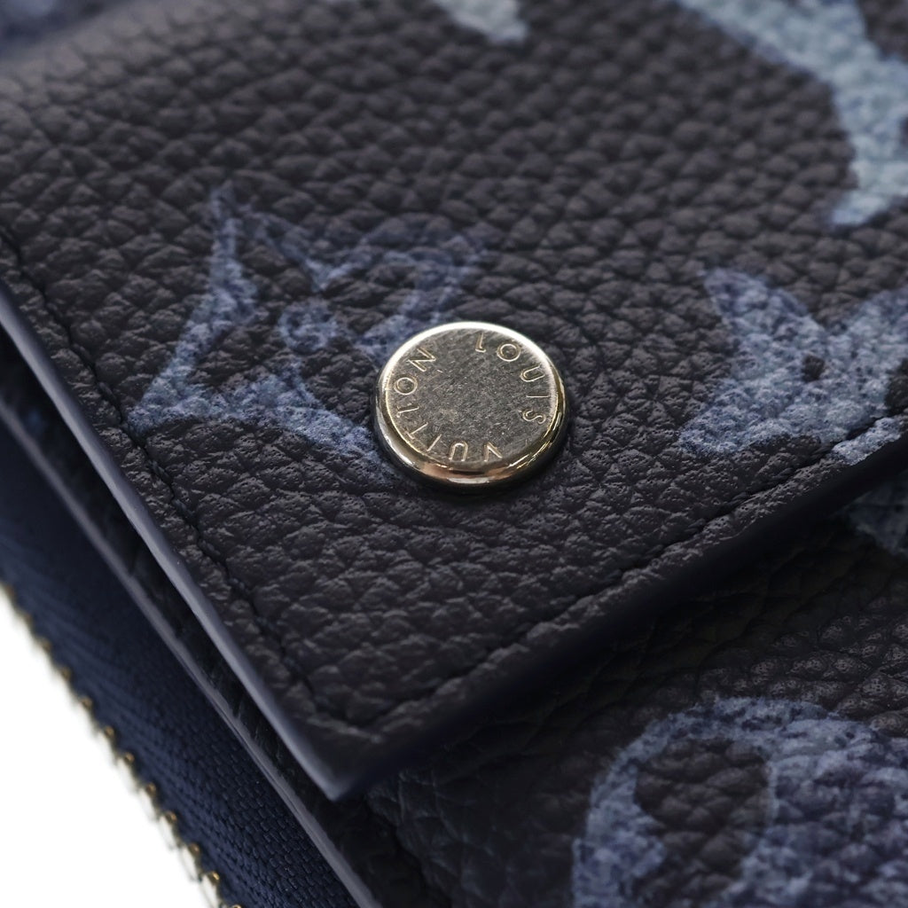 LOUIS VUITTON(ルイヴィトン) モノグラム ウォーターカラー PVCコーティングキャンバス フォンケース ポーチ ネイビー/ブルー M80466 RFID レディース