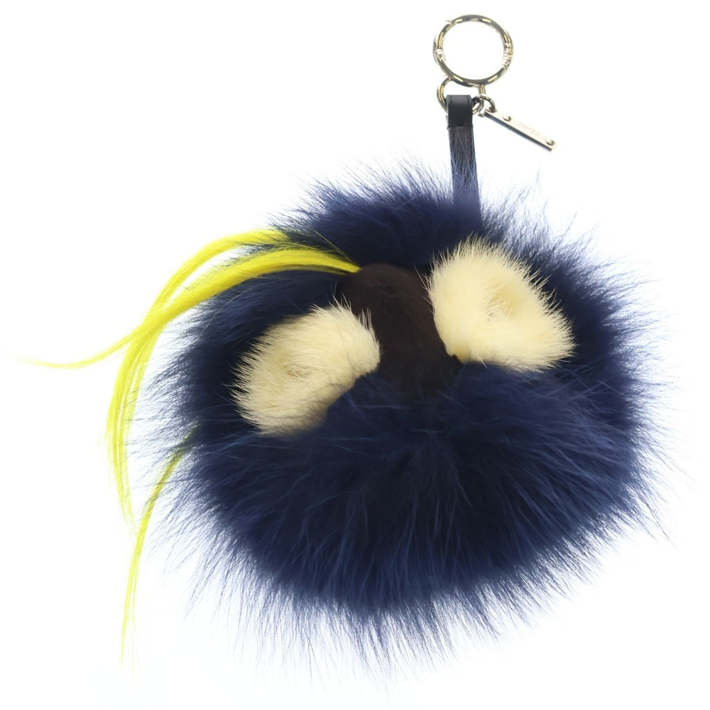 FENDI(フェンディ) バグズモンスター バッグチャーム ストラップ ネイビー/イエロー