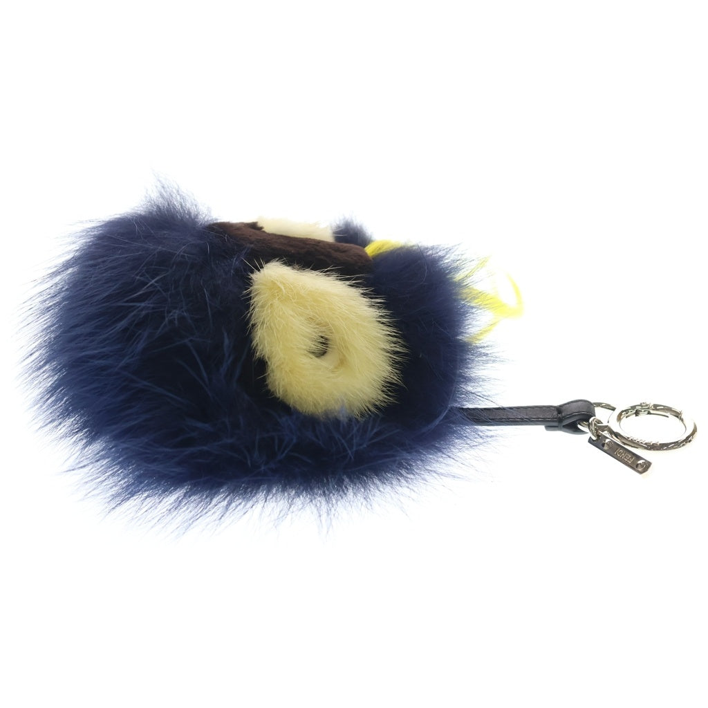 FENDI(フェンディ) バグズモンスター バッグチャーム ストラップ ネイビー/イエロー
