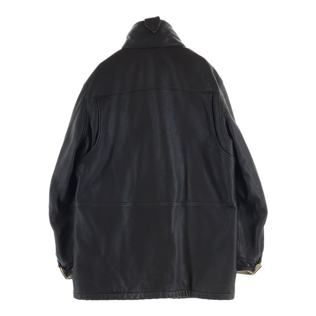 Loro Piana(ロロピアーナ) Deerskin Leather Jacket 鹿革 レザージャケット ジップアップ riri 裏地カシミヤ イタリア製 ブラウン