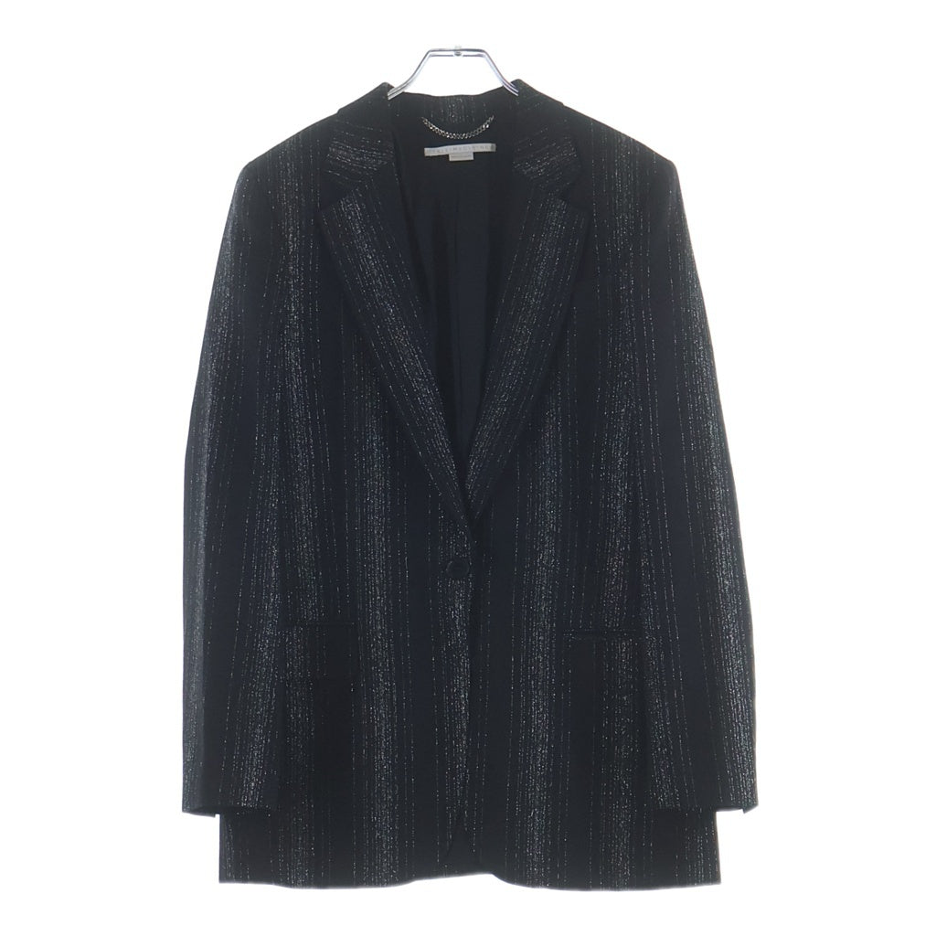 STELLA McCARTNEY(ステラマッカートニー) ラメ糸 テーラードジャケット ブラック #38 レディース