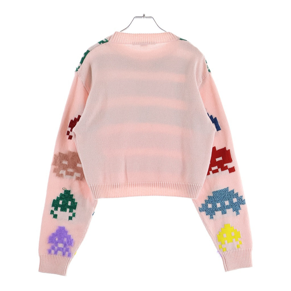 STELLA McCARTNEY(ステラマッカートニー) インベーダー柄 長袖ニット セーター ピンク 604290 レディース