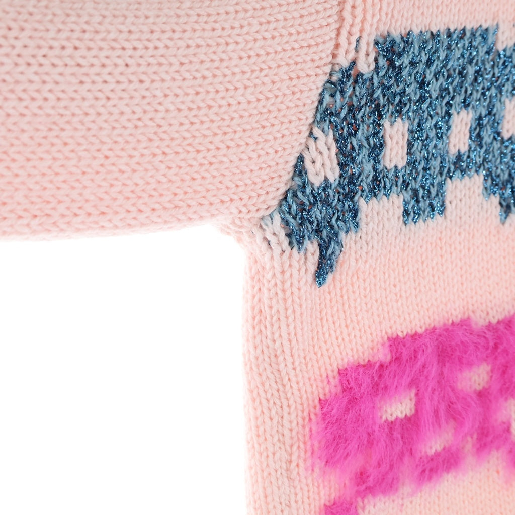 STELLA McCARTNEY(ステラマッカートニー) インベーダー柄 長袖ニット セーター ピンク 604290 レディース