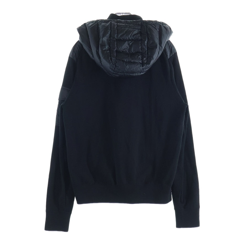 MONCLER(モンクレール) MAGLIA TRICOT CARDIGAN カーディガントリコ ダウン切替 ジップアップフーデット ニットジャケット ネイビー E10919420400 レディース