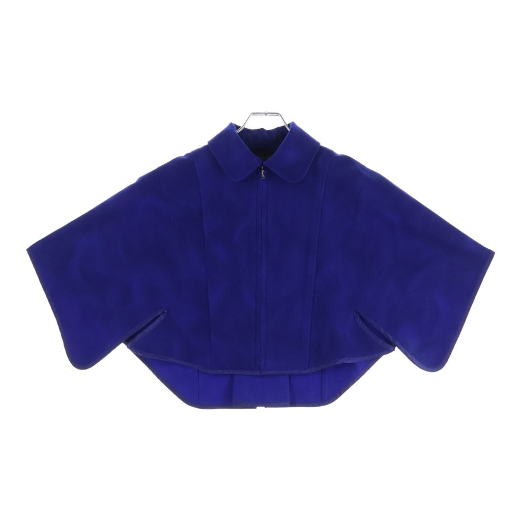 COMME des GARCONS(コムデギャルソン) 89AW ポンチョ型ウールジャケット ハーフジップ AD1989 ブルー GJー050920 レディース