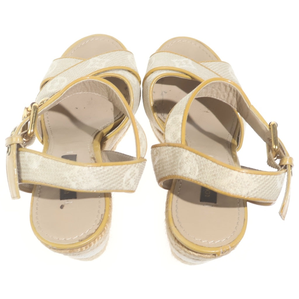 LOUIS VUITTON(ルイヴィトン) スターボードライン ウエッジソールサンダル ベージュ #35 1/2 レディース