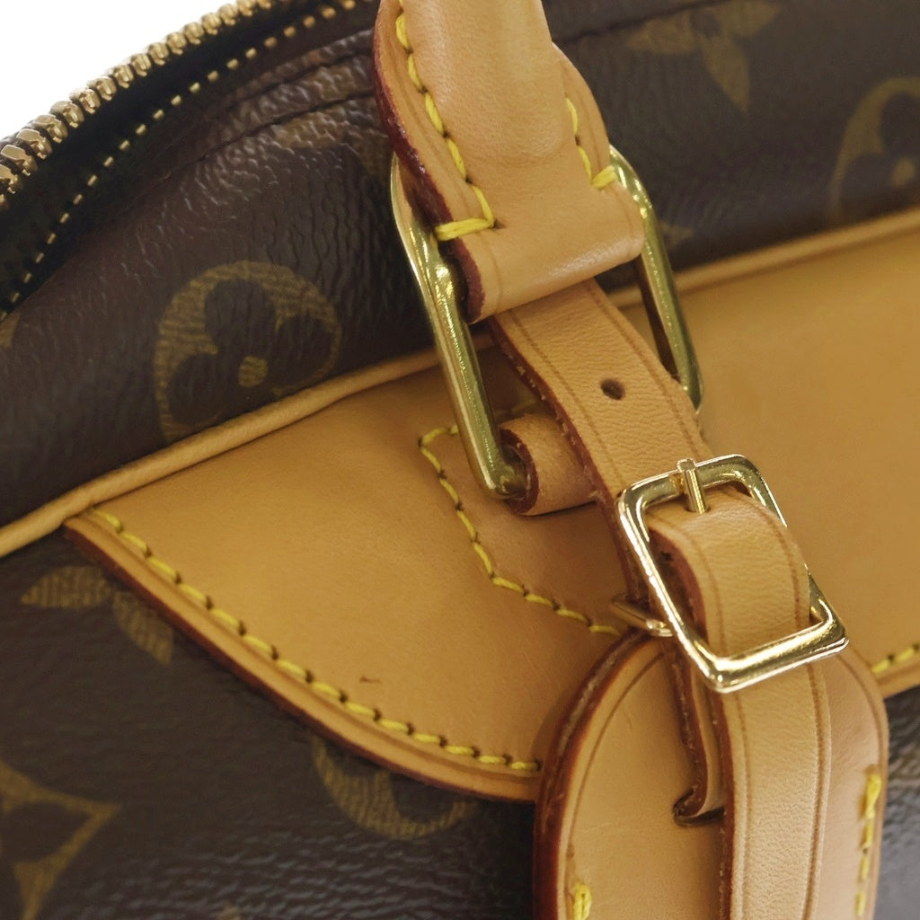 LOUIS VUITTON(ルイヴィトン) モノグラム ドーヴィル PVC レザー ハンドバッグ M47270 ブラウン レディース