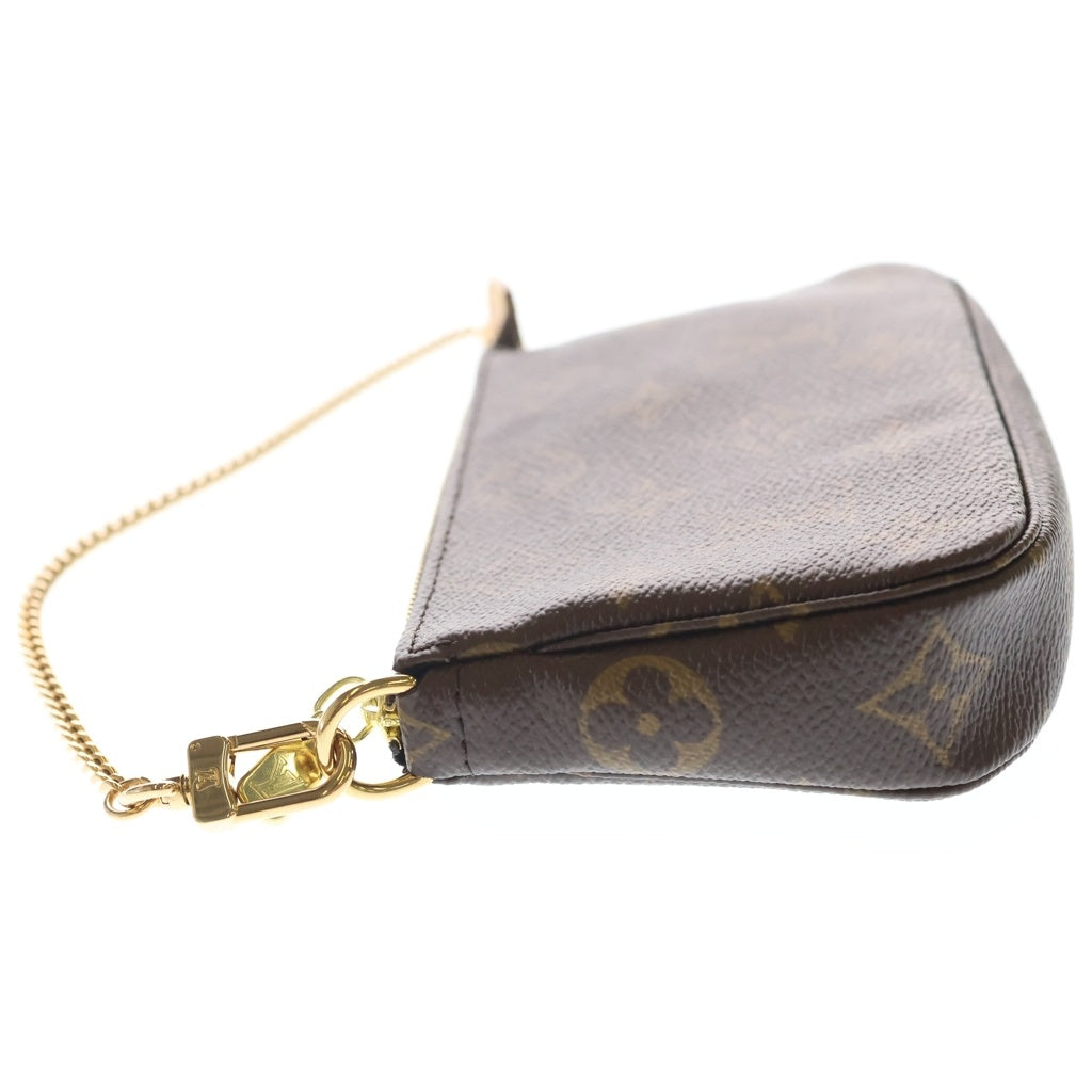 LOUIS VUITTON(ルイヴィトン) モノグラム ミニポシェットアクセソワール PVC レザー ポーチ チェーン M58009 ブラウン レディース