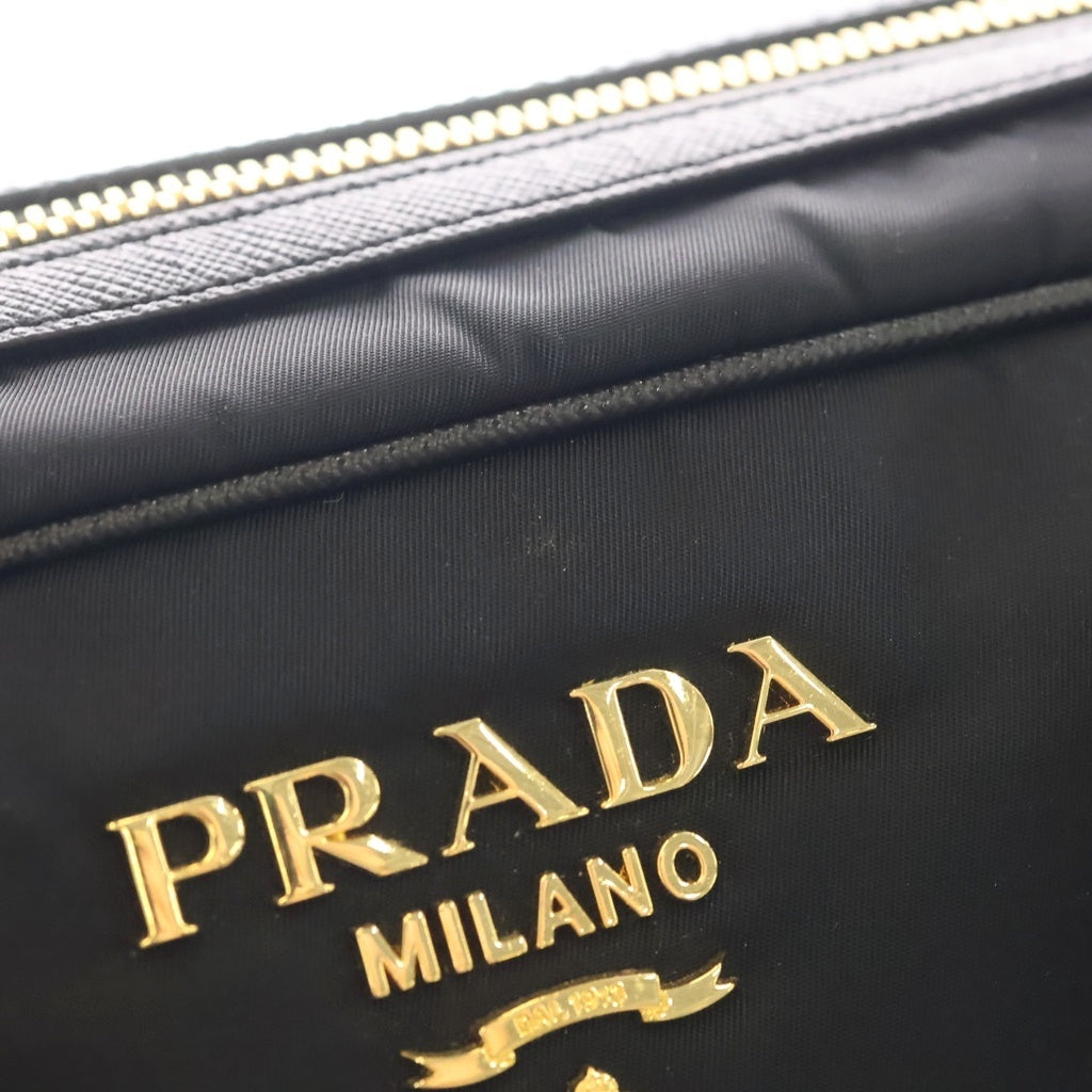 PRADA(プラダ) サフィアーノ テスート ナイロン×レザー 2WAY ハンドバッグ ショルダーバッグ 1BB088 ブラック レディース