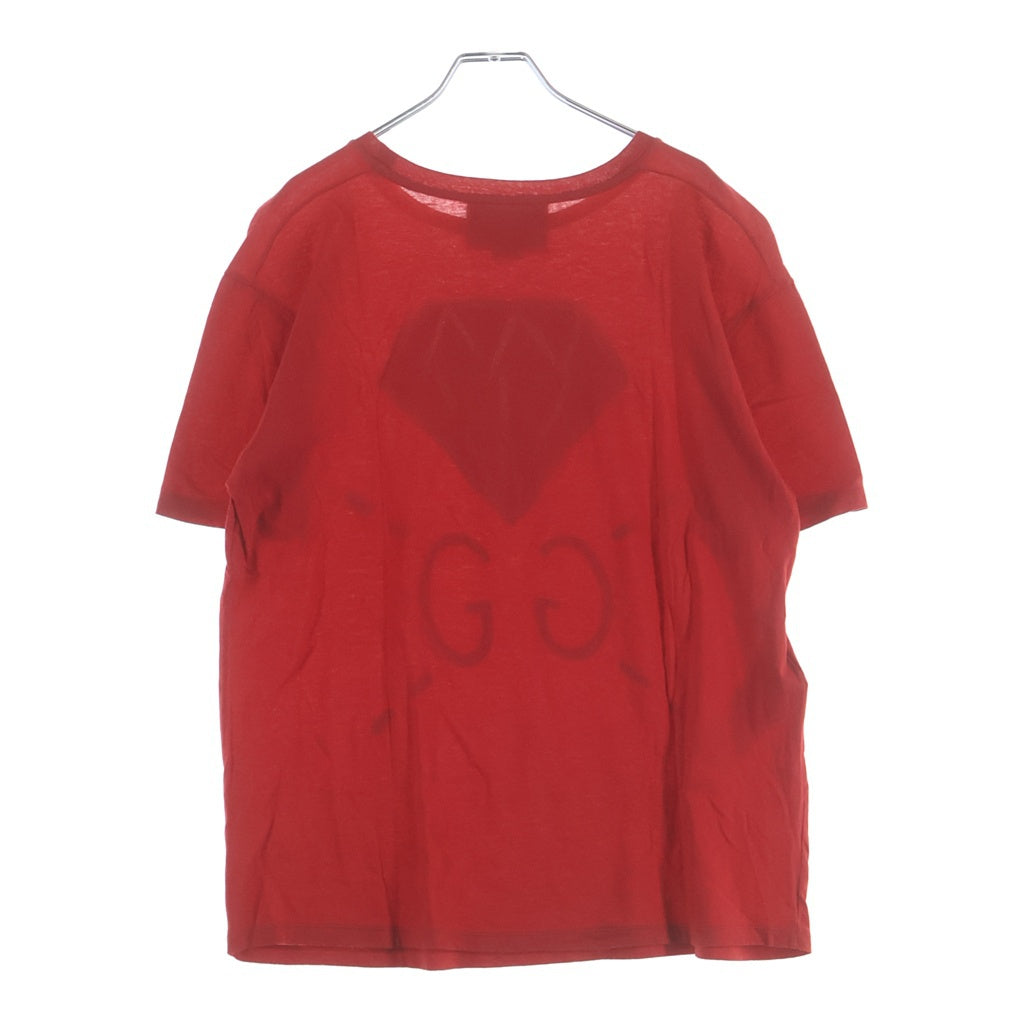 GUCCI(グッチ) GGゴースト 半袖ロゴプリントTシャツ カットソー レッド 422731 X3E87 レディース