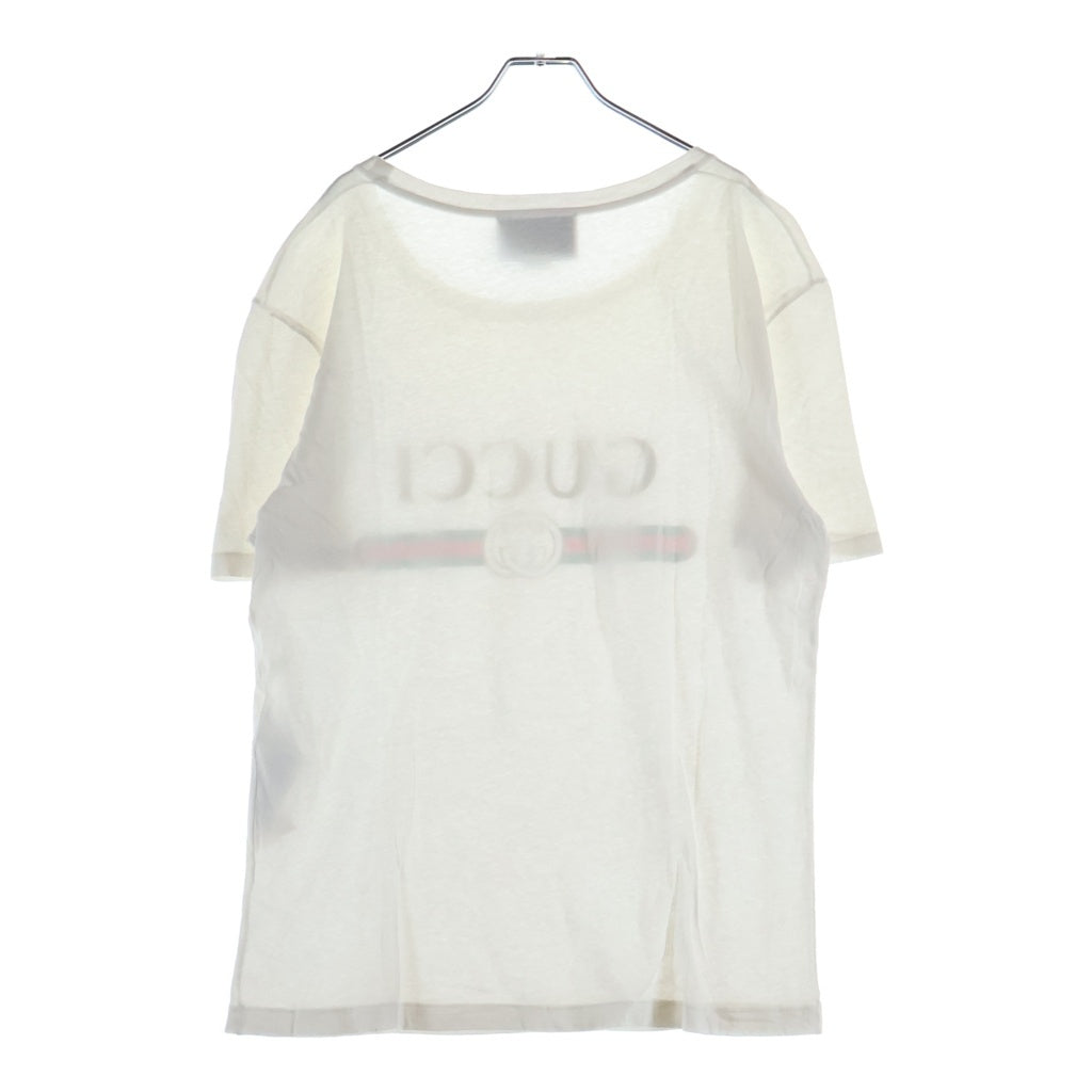 GUCCI(グッチ) ヴィンテージロゴプリント 半袖Tシャツ カットソー ホワイト 440103X3F05 レディース