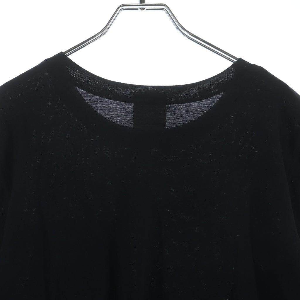 CHANEL(シャネル) エディンバラ エンブレム ウールニットTシャツ 半袖ニット 胸ポケット ブラック P46438K05822 レディース