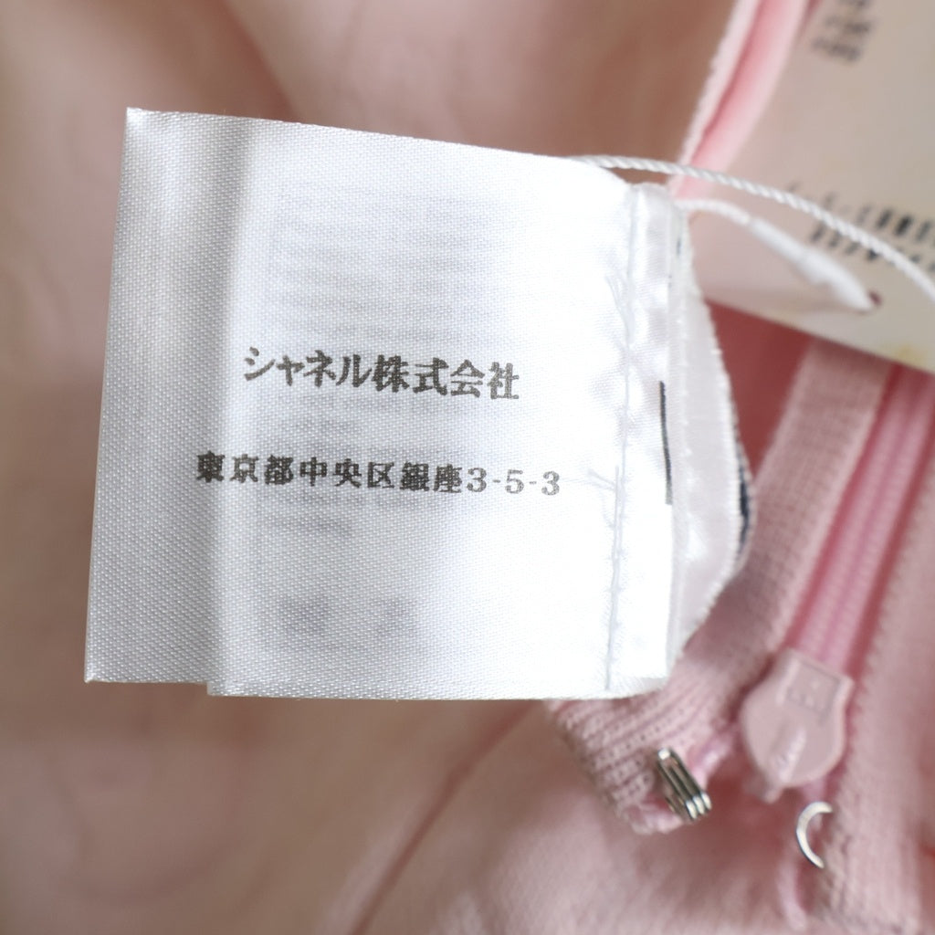 CHANEL(シャネル) ココマークプレート バックジップ 半袖ワンピース ドレス レーヨン ピンク P45374K04766 レディース