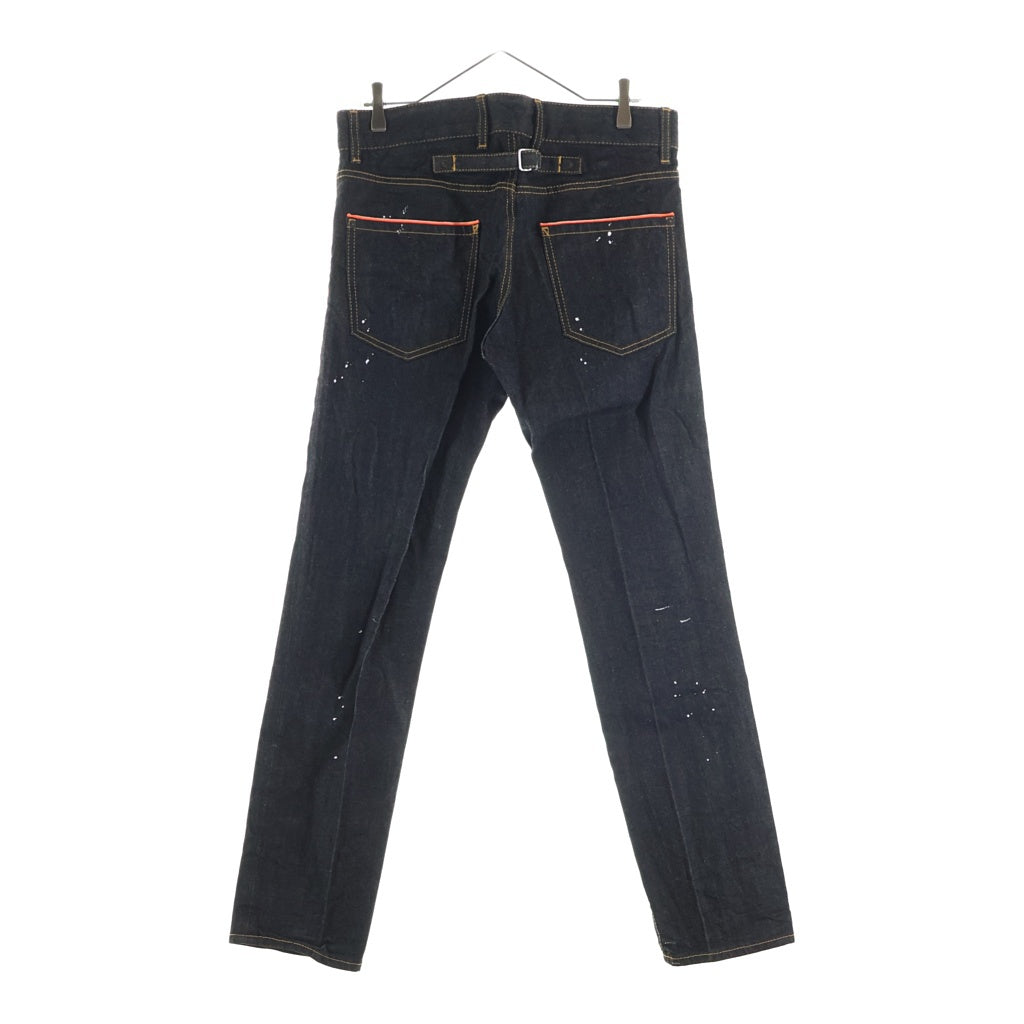 DSQUARED2(ディースクエアード) 13SS スキニーペインターデニムパンツ ジーンズ ボタンフライ ペイント加工 ブラック S74LA0476