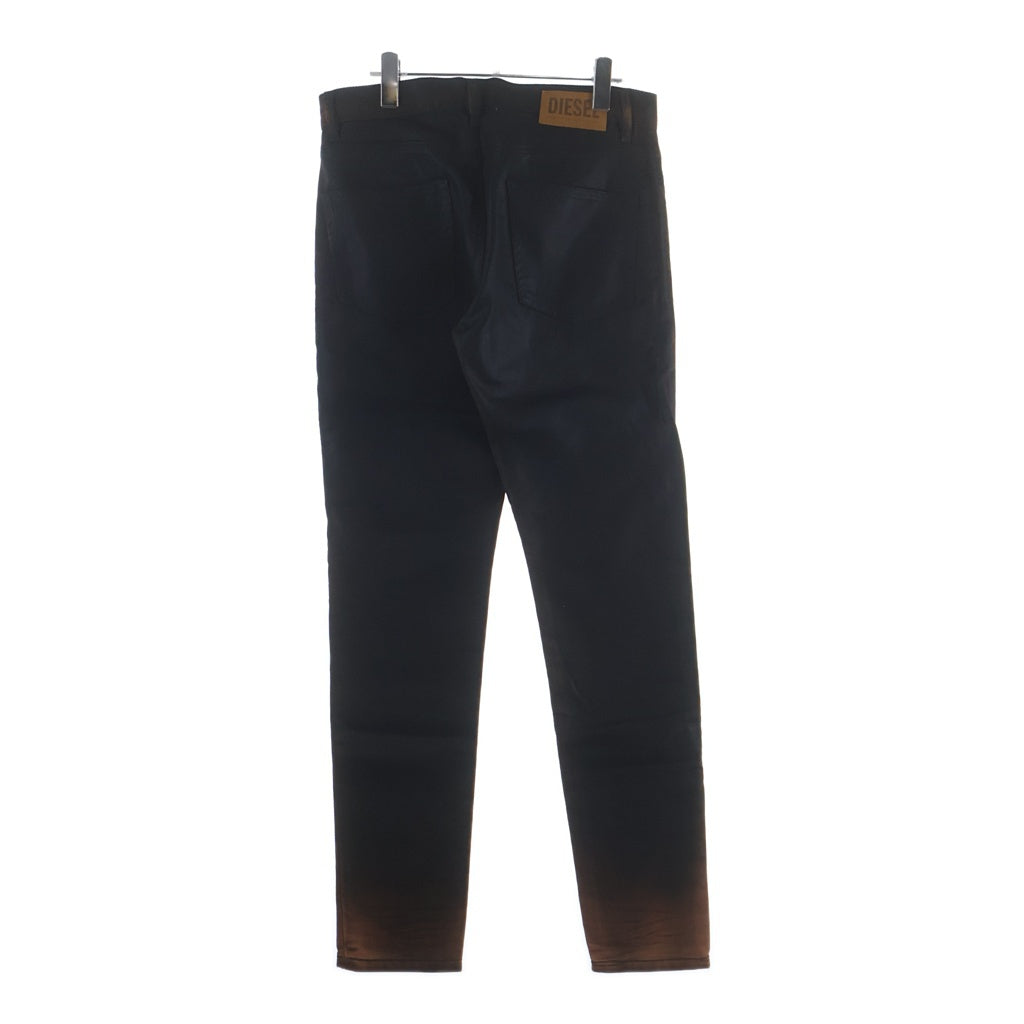 DIESEL(ディーゼル) D-STRUKT-SP-NE フォームトリートメント コーティング加工 デニムパンツ ジーンズ ブラック/オレンジ A01427