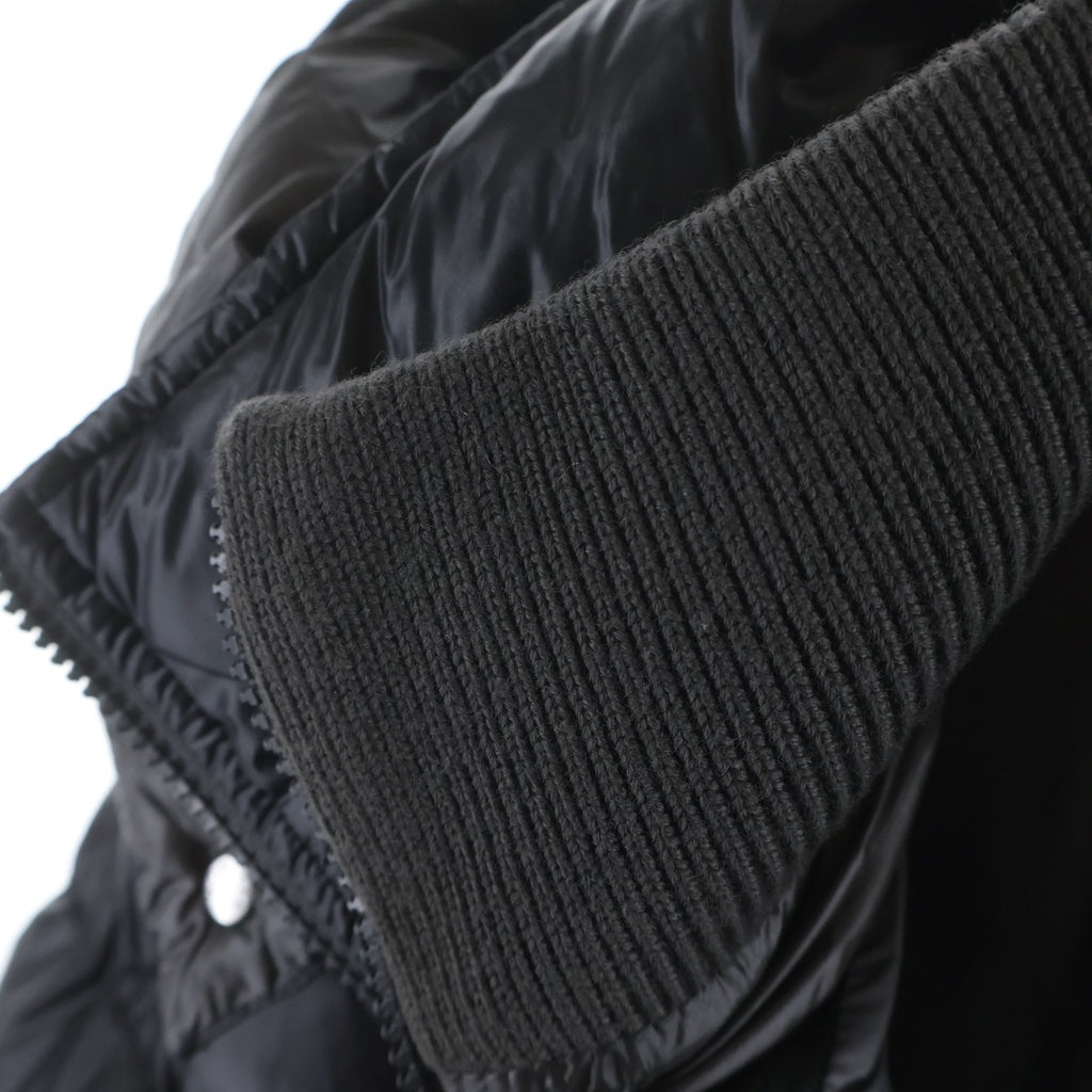 MONCLER(モンクレール) ZIN ダウンジャケット ナイロン レイヤード ジップアップ フード付き ブラック 420914031505