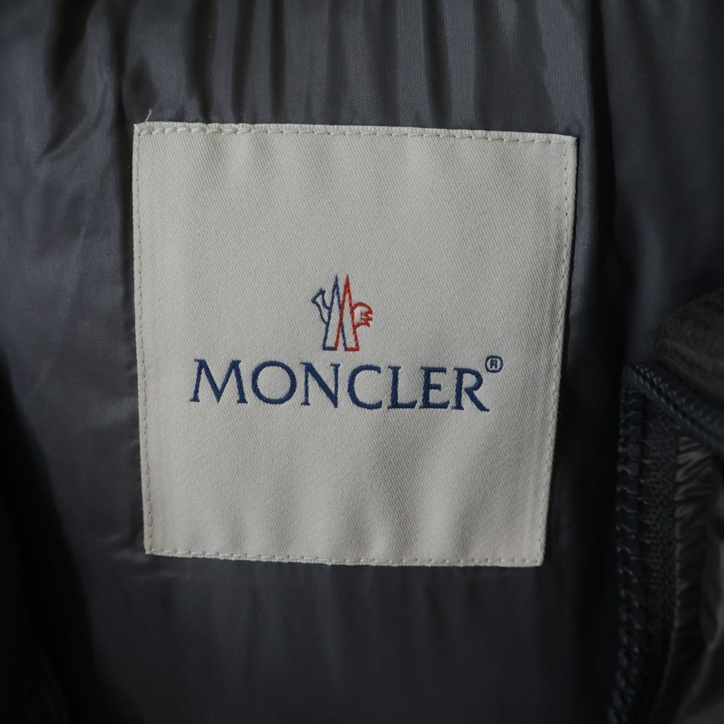 MONCLER(モンクレール) ZIN ダウンジャケット ナイロン レイヤード ジップアップ フード付き ブラック 420914031505