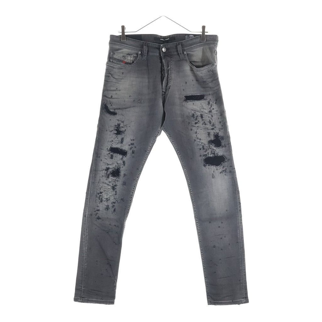 DIESEL(ディーゼル) TEPPHAR L.30 スリム ダメージ加工デニムパンツ ジーンズ スキニー グレー 01463