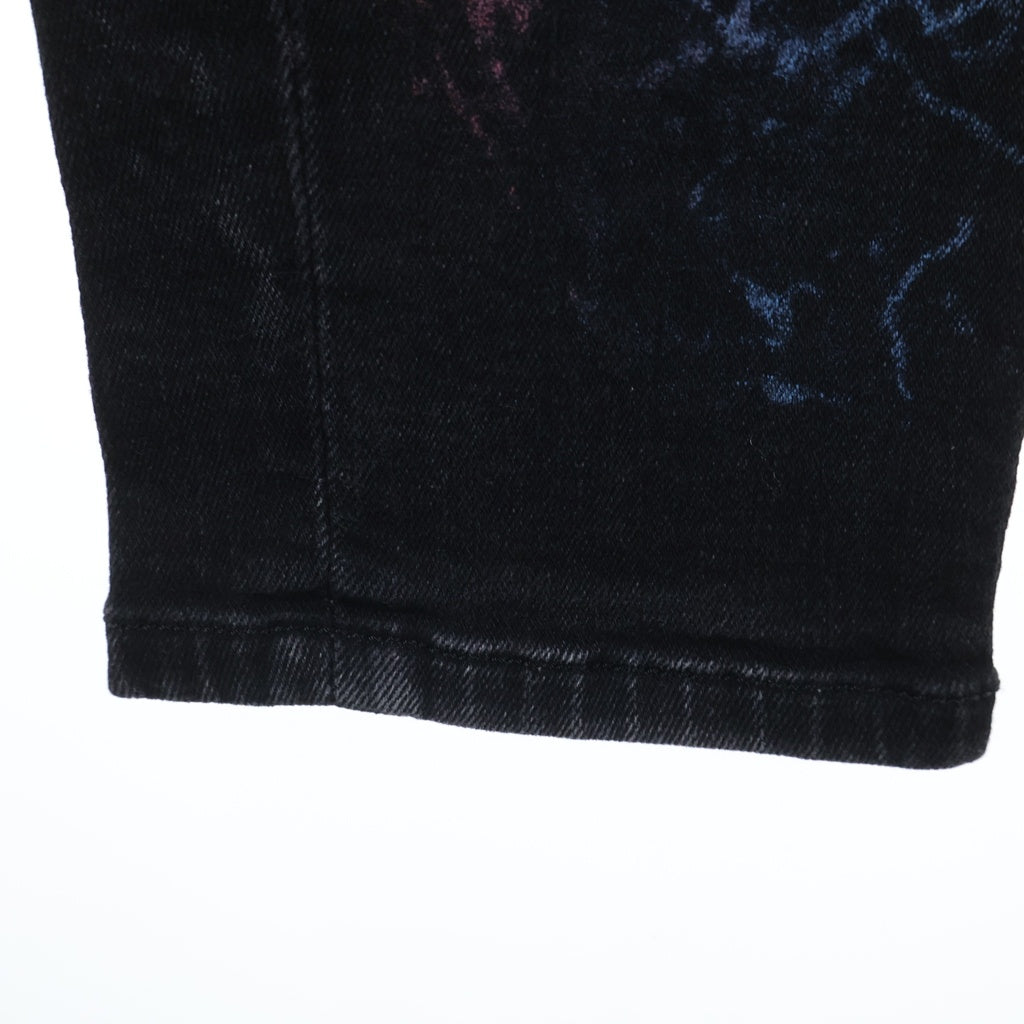 DIESEL(ディーゼル) D-AMNY-SY L.30 ペインタージーンズ デニムパンツ ペイント加工 ブラック 00S0RP