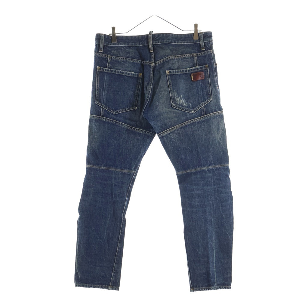 DSQUARED2(ディースクエアード) 12AW ダメージ加工 デニムパンツ ジーンズ ボタンフライ ブルー インディゴ P71LA0574