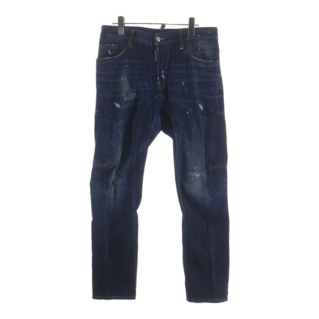 DSQUARED2(ディースクエアード) 12AW ペインタースキニーデニムパンツ ジーンズ ボタンフライ インディゴ ブルー S74LA0432