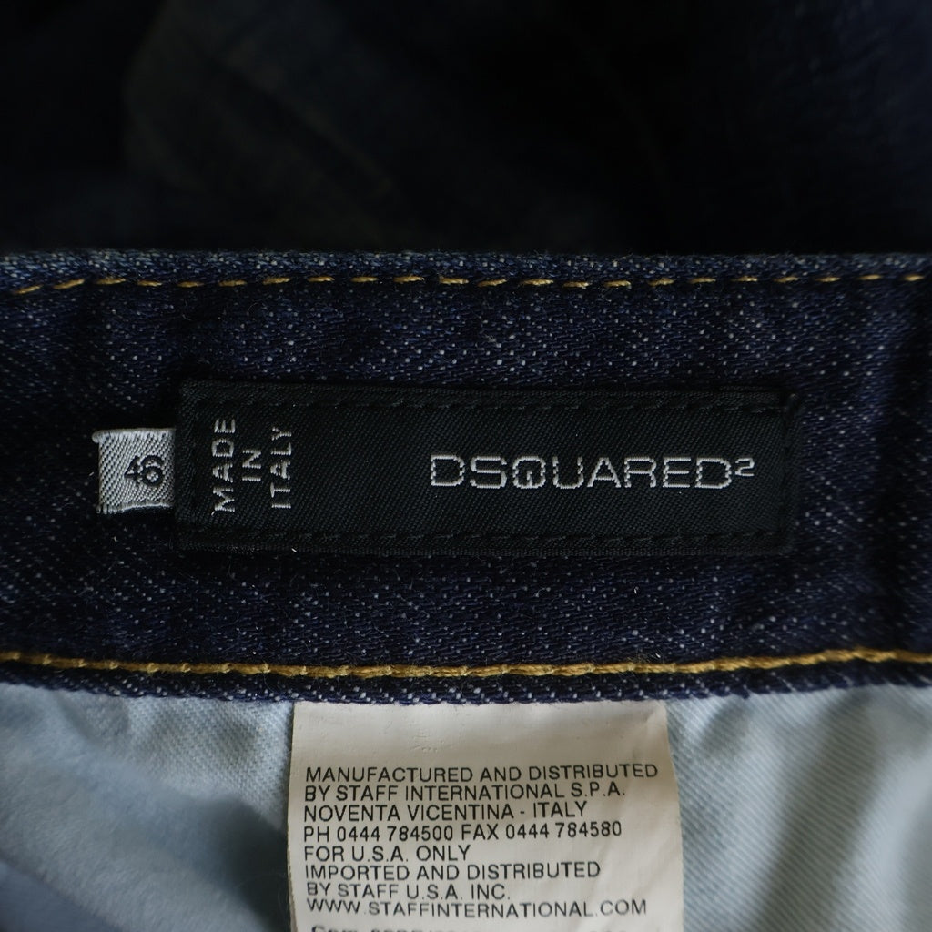 DSQUARED2(ディースクエアード) 12AW ペインタースキニーデニムパンツ ジーンズ ボタンフライ インディゴ ブルー S74LA0432