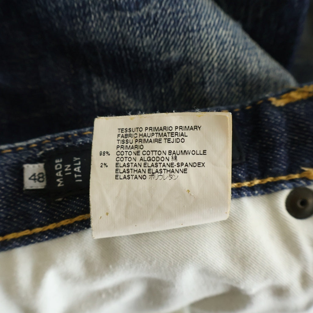 DSQUARED2(ディースクエアード) 11SS ダメージ加工 スキニーデニムパンツ ジーンズ ジップフライ インディゴ ブルー S74LA0322