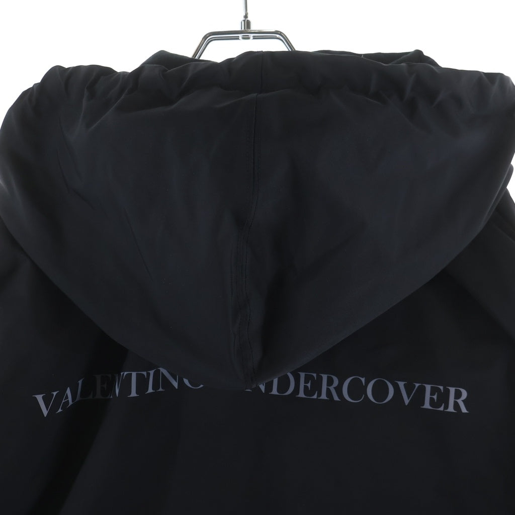 VALENTINO(ヴァレンティノ) ×UNDERCOVER 19AW ロゴプリント ドッキングジャケット フーディー ナイロンジャケット ブラック SV0MB00N5RE レディース