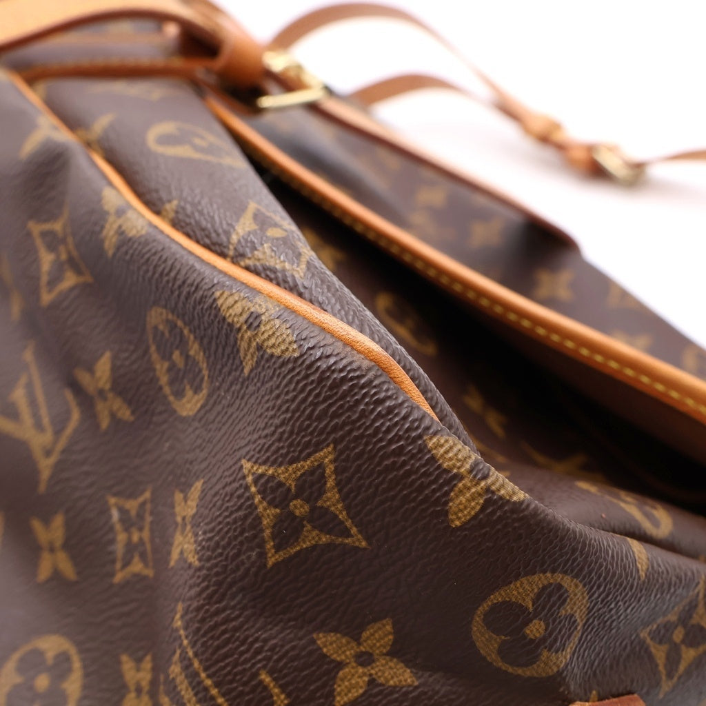LOUIS VUITTON ルイヴィトン モノグラム ソミュール35 ショルダーバッグ ブラウン レザー×PVC M42254 ゴールド金具 LOUIS VUITTON(ルイヴィトン) モノグラム ソミュール35 ショルダー