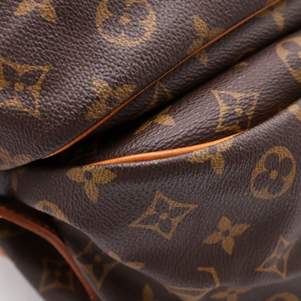 LOUIS VUITTON(ルイヴィトン) モノグラム ソミュール35 ショルダーバッグ ブラウン レザー×PVC M42254 ゴールド金具