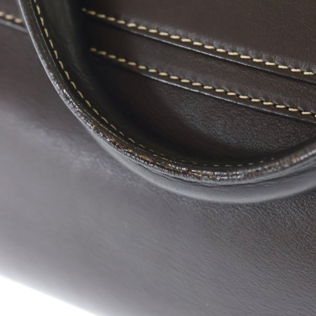CELINE(セリーヌ) ブギーバッグ ハンドバッグ ブラウン レザー シルバー金具 レディース