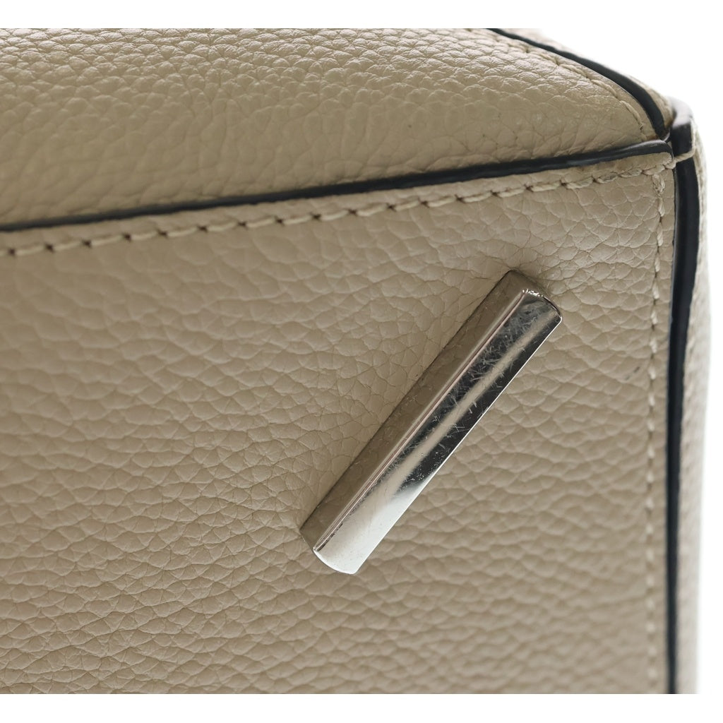 LOEWE(ロエベ) パズルバッグ ミディアム レザー 2WAY ハンド ショルダーバッグ シルバー金具 ベージュ レディース