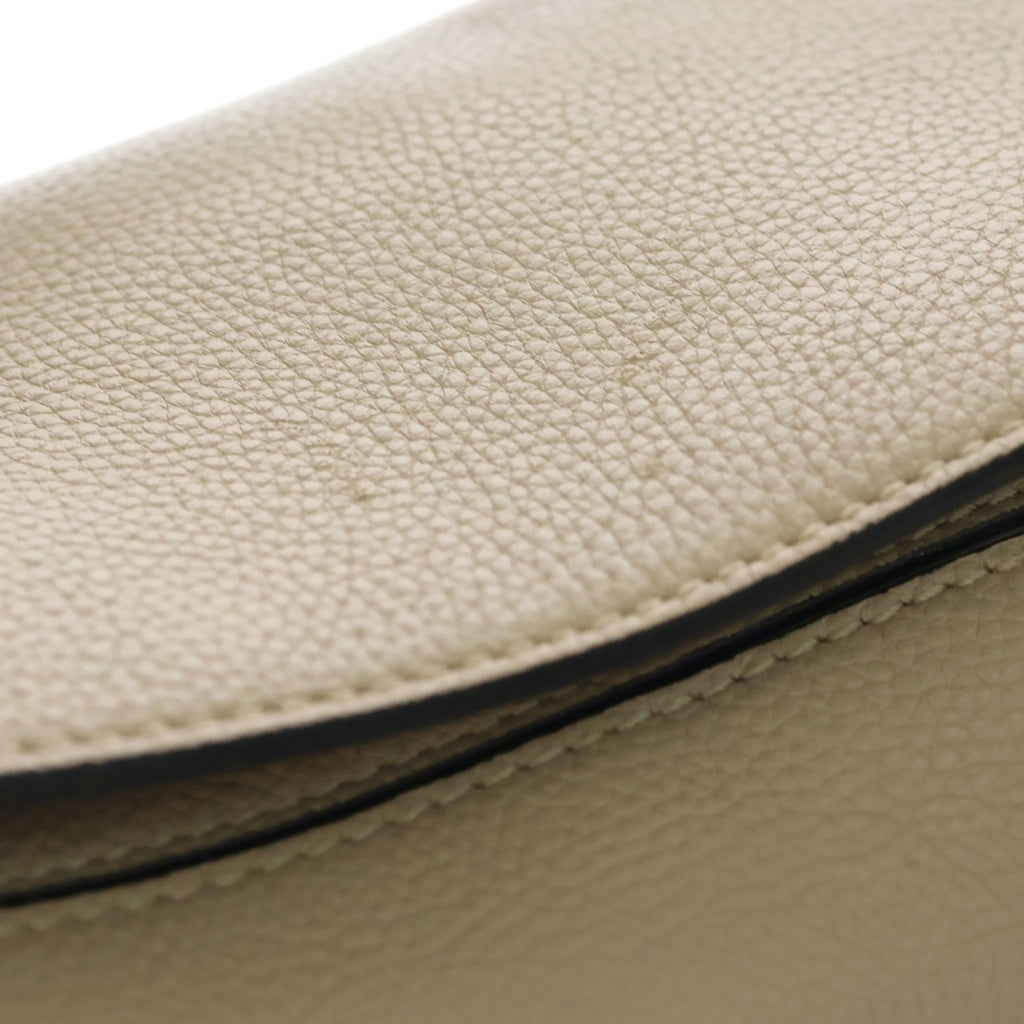 LOEWE(ロエベ) パズルバッグ ミディアム レザー 2WAY ハンド ショルダーバッグ シルバー金具 ベージュ レディース