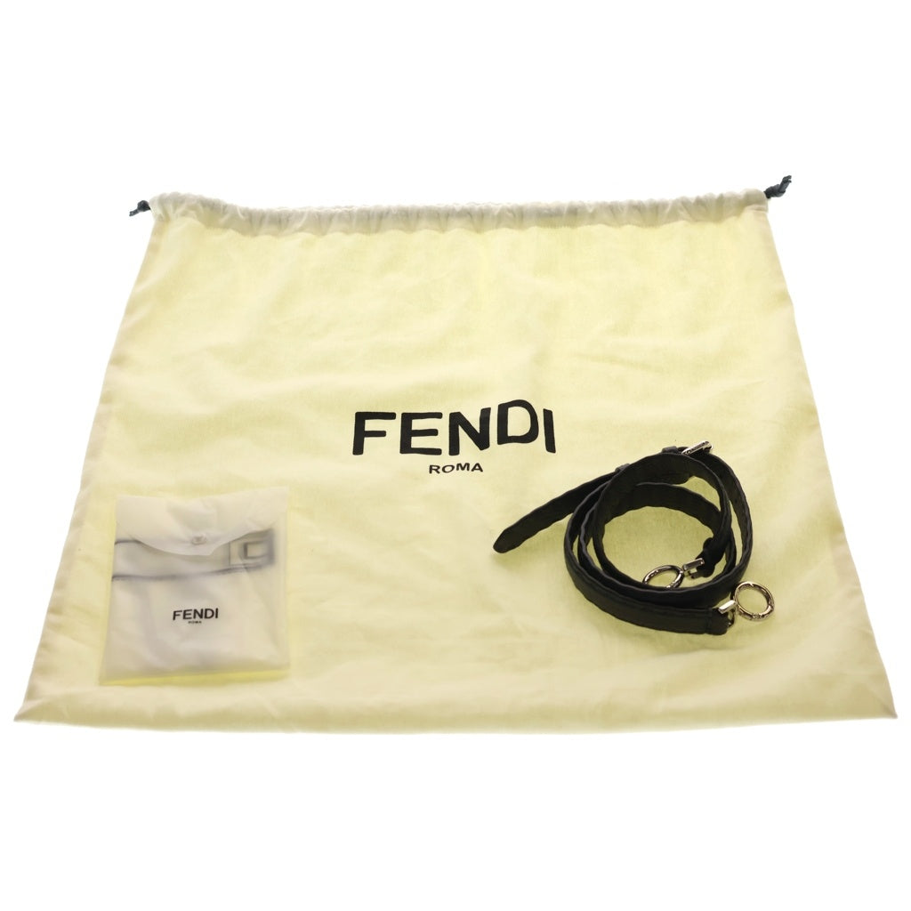 FENDI(フェンディ) ピーカブー アイシーユー ミディアム レザー 2WAY ハンド ショルダーバッグ シルバー金具 グレー 8BN321 レディース