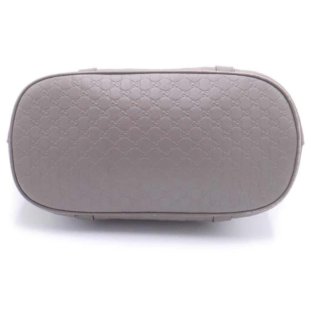 GUCCI(グッチ) マイクログッチシマ レザー 2WAY ハンド ショルダーバッグ ゴールド金具 グレー 449654 レディース