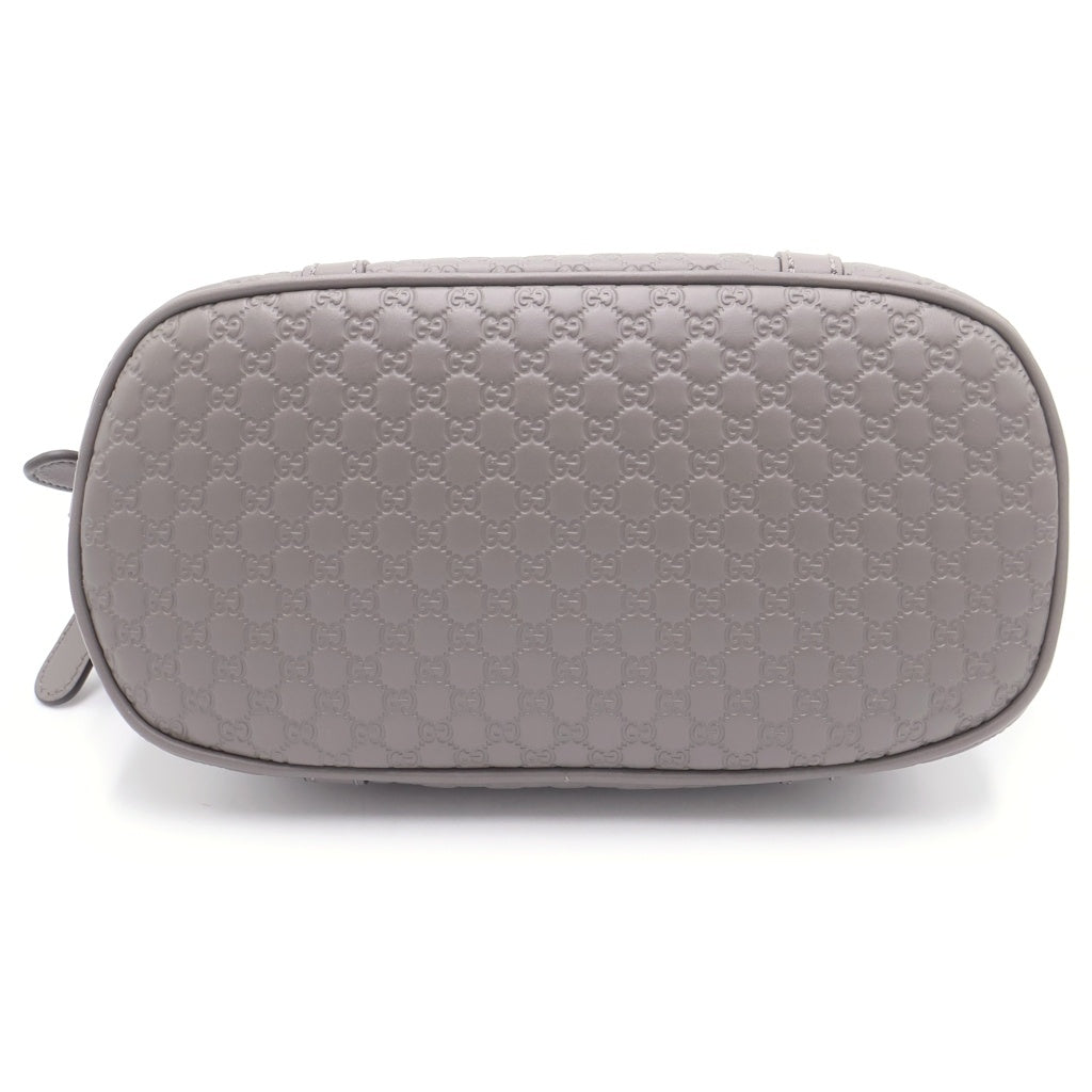 GUCCI(グッチ) マイクログッチシマ 2WAYハンドバッグ ショルダーバッグ グレー レザー 449654 レディース