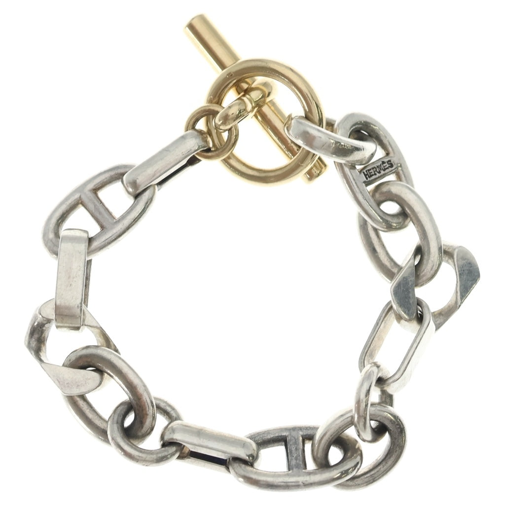 HERMES(エルメス) 00s VINTAGE Area Bracelet PM YG MIX アレア イエローゴールドコンビ ブレスレット シルバー/イエローゴールド